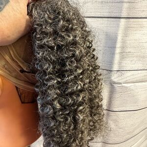 Curly Gray Hair ponytail Extension